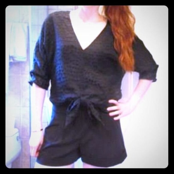 Kimono Blouse Novelty Hearts Sheer Brocade Oversized Black Edgy Chic Designer - Picture 8 of 8